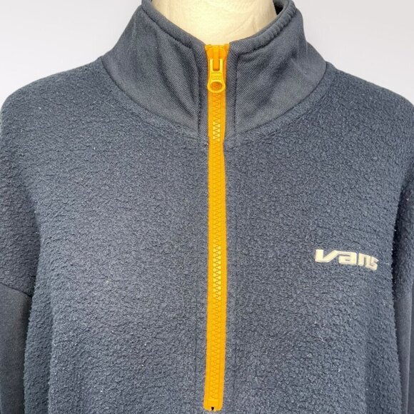 Vans Fleece Pullover Sweatshirt Half Zip Jacket Small - Picture 2 of 10